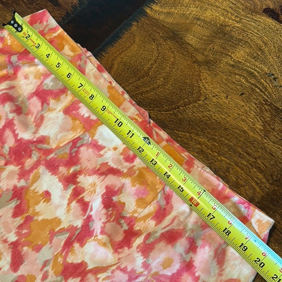 Talbots Pink and Yellow Floral Mini Skirt petite 18W - Picture 4 of 6